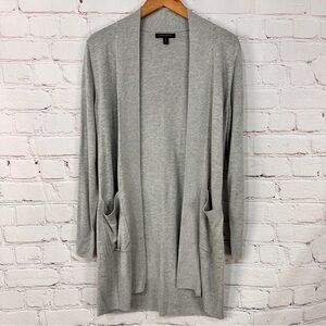 Banana Republic women’s grey open front cardigan size small stretchy pockets